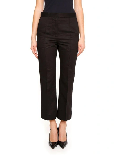 Shop Marni Cropped Trousers In Black|nero