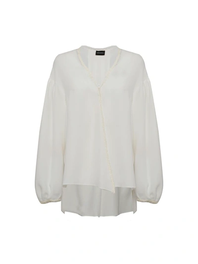 Shop Magda Butrym Brest Blouse In Cream