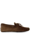 TOD'S BROWN SUEDE LOAFERS,6101496