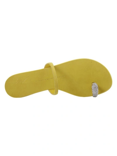 Shop Giuseppe Zanotti Leather Sandals In Yellow