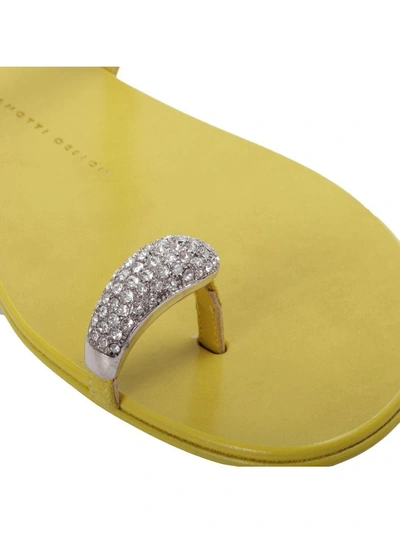 Shop Giuseppe Zanotti Leather Sandals In Yellow