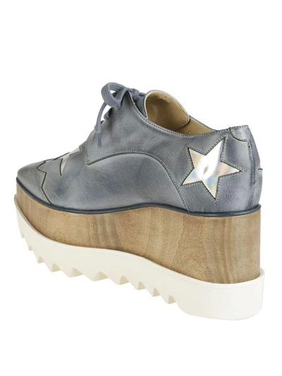 Shop Stella Mccartney Elyse Star Detail Lace-up Shoes In Blu