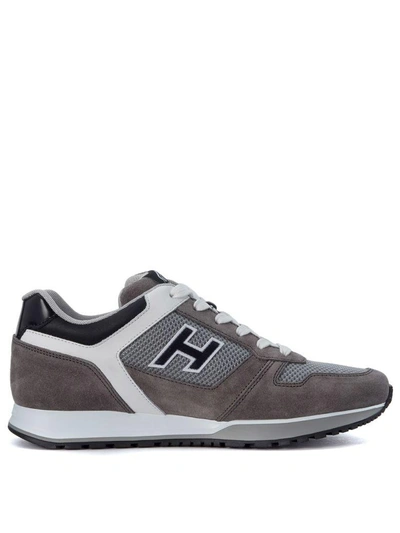 Hogan Sneaker  H321 Grey And White Leather Sneaker In Grigio