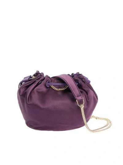 Diane Von Furstenberg - Love Power Satin Mini Bucket Bag In Viola