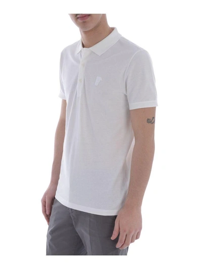 Shop Versace Classic Polo Shirt In Bianco Latte