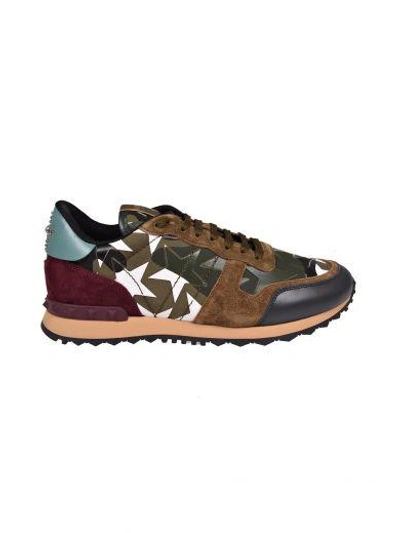 Shop Valentino Sneakers In Army Green-bianco