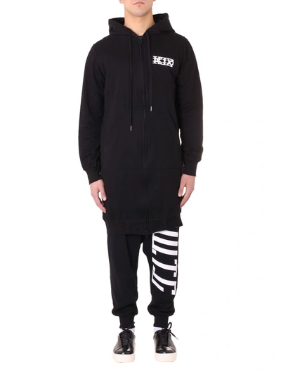 Shop Ktz Klhd 01 W Long Hoodie In Nero