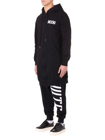 Shop Ktz Klhd 01 W Long Hoodie In Nero