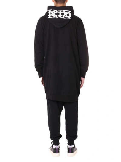 Shop Ktz Klhd 01 W Long Hoodie In Nero