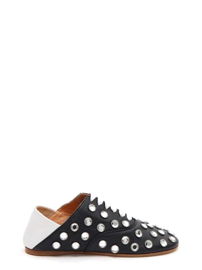 Acne Studios Sabot Laced Shoes In Black-white