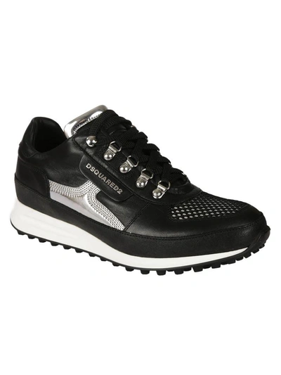 Dsquared2 Black & Silver 'dean Goes Hiking' Sneakers | ModeSens