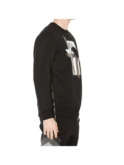 Shop Neil Barrett Modernist Steve Mcqueen Sweatshirt In Black Printed