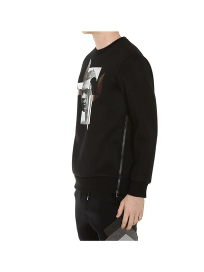 Shop Neil Barrett Modernist Steve Mcqueen Sweatshirt In Black Printed