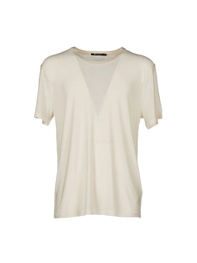 Alexander Wang T T By Alexander Wang Round Neck T-shirt In Ivory