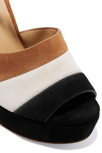 Shop Michael Michael Kors Anise Striped Suede Platform Sandals