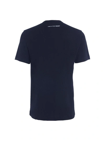 Shop Comme Des Garçons Shirt Black T-shirt With Printed Logo In Nero