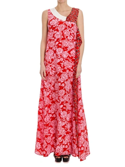 Msgm - Silk Dress In Red