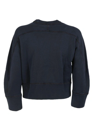 Shop Dsquared2 Drinking Decal Cropped Sweatshirt In Blu