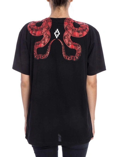 Shop Marcelo Burlon County Of Milan Marcelo Burlon Koshelle Cotton T-shirt In Black - Red