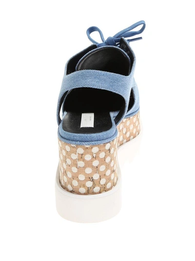 Shop Stella Mccartney Denim Shoes Elyse Wirh Platform In Blue