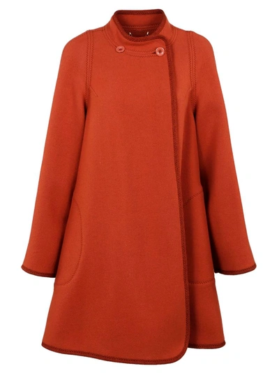 Shop Chloé Chlo? Oversized Cocoon Coat In Cedar Pink