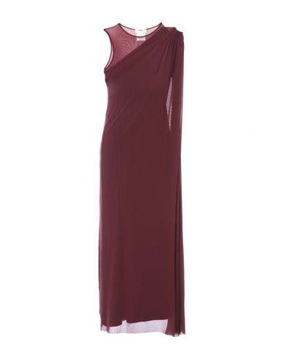 Shop Fuzzi 3/4 Length Dresses In Maroon