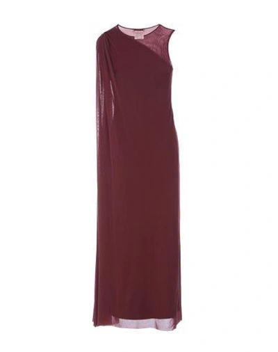 Shop Fuzzi 3/4 Length Dresses In Maroon