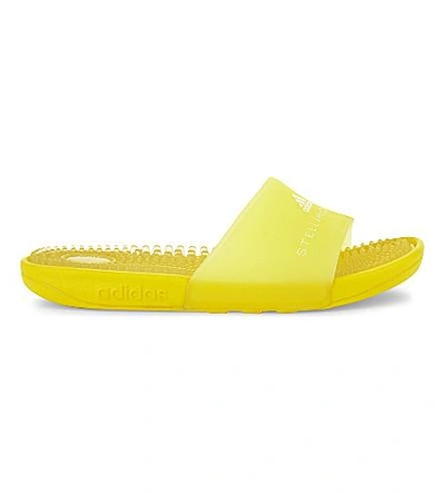 Shop Adidas By Stella Mccartney Addisage Slides In Vivid Yellow