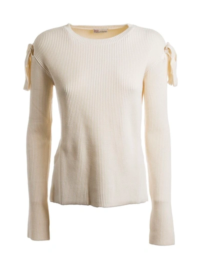 Shop Red Valentino Cut Out Detail Jumper In Nude