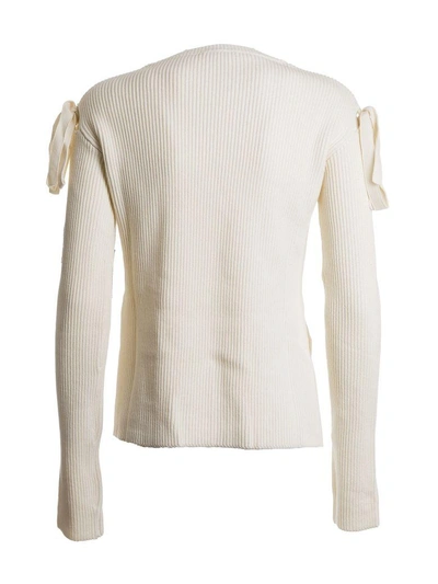 Shop Red Valentino Cut Out Detail Jumper In Nude