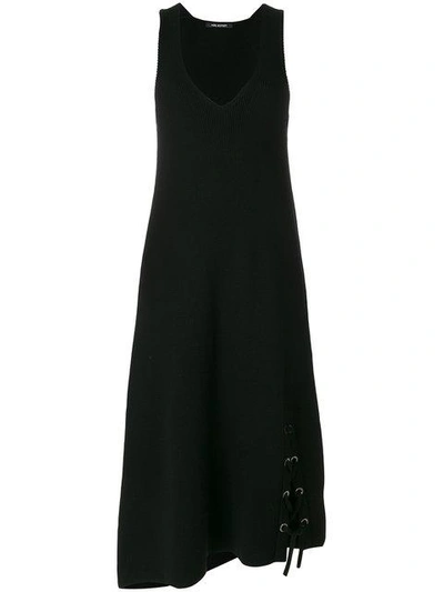 Shop Neil Barrett Asymmetric Laced Dress - Black