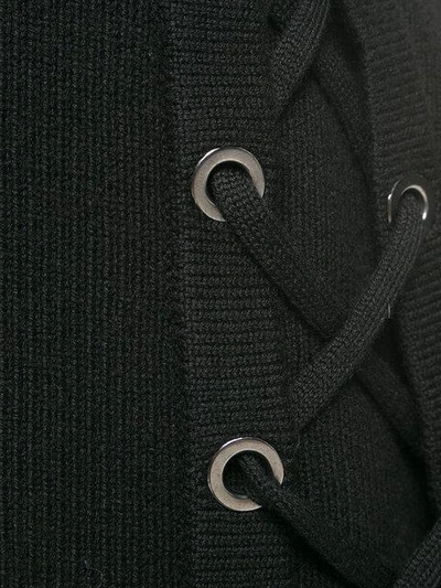 Shop Neil Barrett Asymmetric Laced Dress - Black