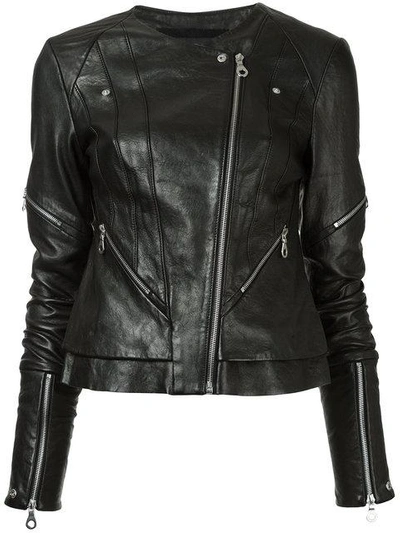 Shop Kitx Biker Jacket In Black