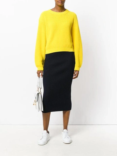 Shop Kenzo Rib Knit Midi Skirt