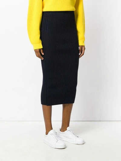 Shop Kenzo Rib Knit Midi Skirt