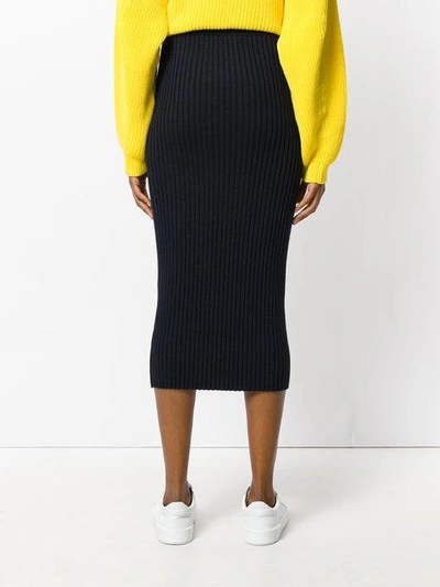 Shop Kenzo Rib Knit Midi Skirt