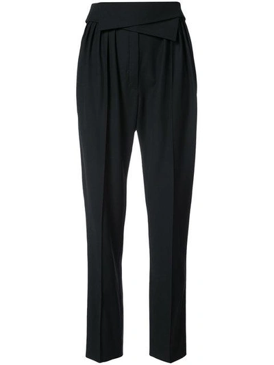 Shop Nina Ricci Cropped Trousers In Black