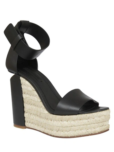 Shop Alexander Wang Woven Wedge Sandals In Black