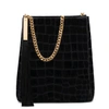 GIUSEPPE ZANOTTI GIUSEPPE ZANOTTI - BLACK CROCODILE EMBOSSED PATENT LEATHER BAG ILENIA,IB70033001OS