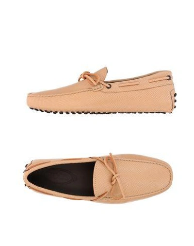 Shop Tod's Loafers In Apricot