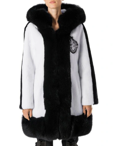 Shop Philipp Plein Fur Coat Short "andy Fair"