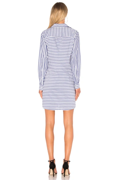 Shop Alexander Wang T Tie Front Collared Dress In Blue