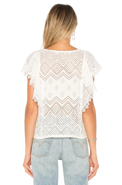 Shop Ella Moss Pleated Lace Top In White