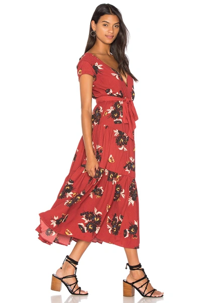 Shop Free People All I Got Printed Maxi Dress In Red
