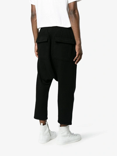 Shop Rick Owens Drkshdw Black Drop Crotch Trousers