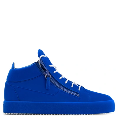 Giuseppe Zanotti The Unfinished Hi-top Sneakers In Blue