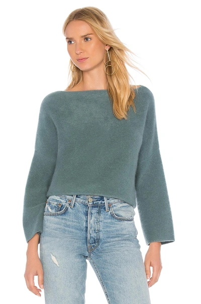Shop Vince Boxy Sweater In Sea Glass