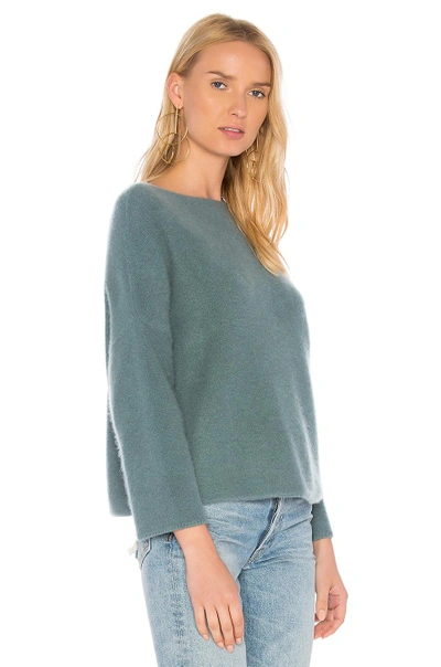Shop Vince Boxy Sweater In Sea Glass