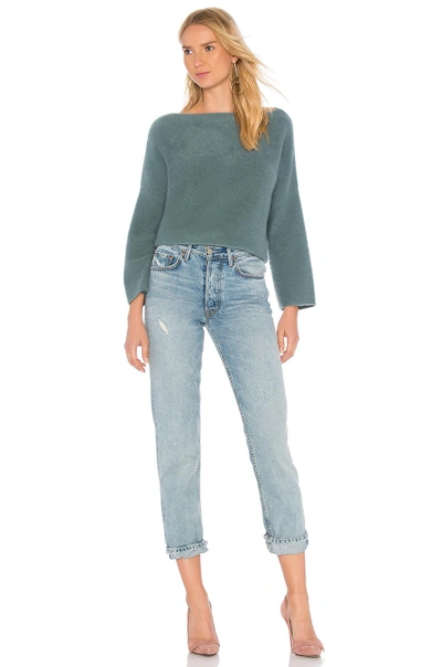 Shop Vince Boxy Sweater In Sea Glass