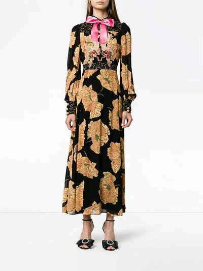 poppy print gown